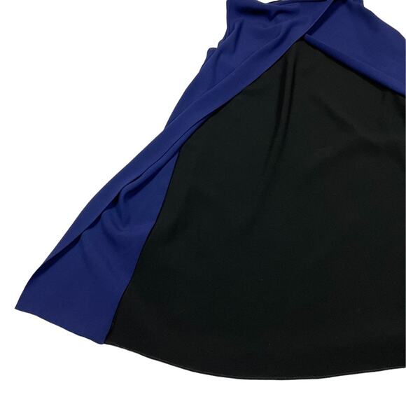 Rag & Bone Dress Split Back Sleeveless High Neck Mini Blue Black Women's Medium - Picture 10 of 14